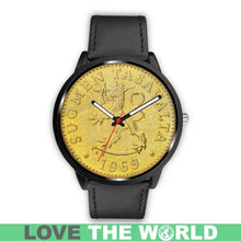 Load image into Gallery viewer, Finland Coin Leather-Steel Watch 01 E7 Mens 40Mm / Brown Watches