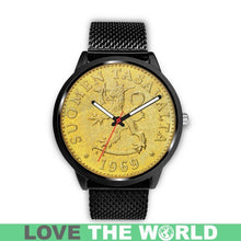 Load image into Gallery viewer, Finland Coin Leather-Steel Watch 01 E7 Mens 40Mm / Brown Watches