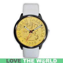 Load image into Gallery viewer, Finland Coin Leather-Steel Watch 01 E7 Mens 40Mm / Brown Watches