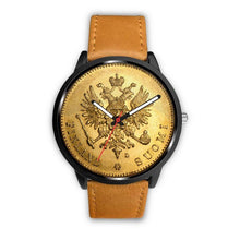 Load image into Gallery viewer, Finland Coin Leather-Steel Watch 04 E7 Mens 40Mm / Brown Watches