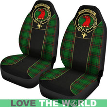Load image into Gallery viewer, Halkerston Tartan Clan Badge Golden Car Seat Covers E5