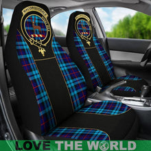 Load image into Gallery viewer, Maccorquodale Tartan Clan Badge Golden Car Seat Covers R1
