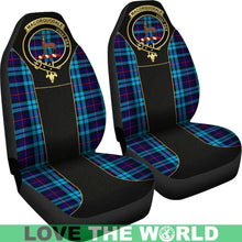 Load image into Gallery viewer, Maccorquodale Tartan Clan Badge Golden Car Seat Covers R1