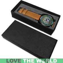 Load image into Gallery viewer, Macmillan Hunting Ancient Tartan Lorne Scots Regiment Leather/steel WATCH - NN5 Mens 40Mm / Brown