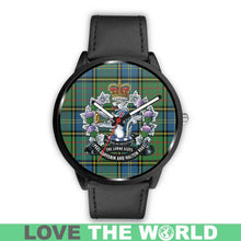 Load image into Gallery viewer, Macmillan Hunting Ancient Tartan Lorne Scots Regiment Leather/steel WATCH - NN5 Mens 40Mm / Brown