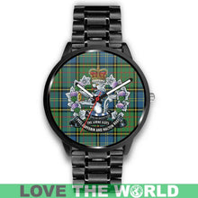 Load image into Gallery viewer, Macmillan Hunting Ancient Tartan Lorne Scots Regiment Leather/steel WATCH - NN5 Mens 40Mm / Brown