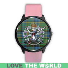Load image into Gallery viewer, Macmillan Hunting Ancient Tartan Lorne Scots Regiment Leather/steel WATCH - NN5 Mens 40Mm / Brown