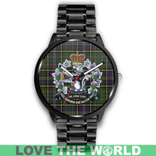 Load image into Gallery viewer, Macmillan Hunting Modern Tartan Lorne Scots Regiment Leather/steel WATCH - NN5 Mens 40Mm / Brown