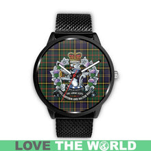 Load image into Gallery viewer, Macmillan Hunting Modern Tartan Lorne Scots Regiment Leather/steel WATCH - NN5 Mens 40Mm / Brown