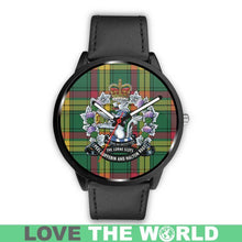 Load image into Gallery viewer, Macmillan Old Ancient Tartan Lorne Scots Regiment Leather/steel WATCH - NN5 Mens 40Mm / Brown