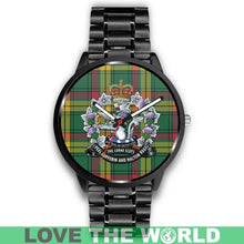 Load image into Gallery viewer, Macmillan Old Ancient Tartan Lorne Scots Regiment Leather/steel WATCH - NN5 Mens 40Mm / Brown