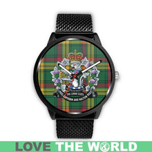 Load image into Gallery viewer, Macmillan Old Ancient Tartan Lorne Scots Regiment Leather/steel WATCH - NN5 Mens 40Mm / Brown