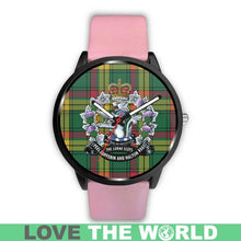 Load image into Gallery viewer, Macmillan Old Ancient Tartan Lorne Scots Regiment Leather/steel WATCH - NN5 Mens 40Mm / Brown