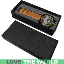 Load image into Gallery viewer, Macmillan Old Modern Tartan Lorne Scots Regiment Leather/steel WATCH - NN5 Mens 40Mm / Brown
