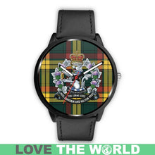 Load image into Gallery viewer, Macmillan Old Modern Tartan Lorne Scots Regiment Leather/steel WATCH - NN5 Mens 40Mm / Brown