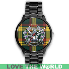 Load image into Gallery viewer, Macmillan Old Modern Tartan Lorne Scots Regiment Leather/steel WATCH - NN5 Mens 40Mm / Brown