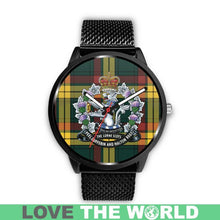 Load image into Gallery viewer, Macmillan Old Modern Tartan Lorne Scots Regiment Leather/steel WATCH - NN5 Mens 40Mm / Brown