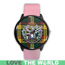 Load image into Gallery viewer, Macmillan Old Modern Tartan Lorne Scots Regiment Leather/steel WATCH - NN5 Mens 40Mm / Brown