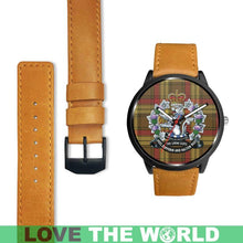 Load image into Gallery viewer, Macmillan Old Weathered Tartan Lorne Scots Regiment Leather/steel WATCH - NN5 Mens 40Mm / Brown