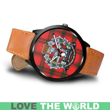 Load image into Gallery viewer, Macnab Modern Tartan Lorne Scots Regiment Leather/steel WATCH - NN5 Mens 40Mm / Brown Leather-Steel
