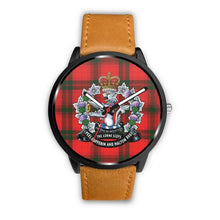 Load image into Gallery viewer, Macnab Modern Tartan Lorne Scots Regiment Leather/steel WATCH - NN5 Mens 40Mm / Brown Leather-Steel