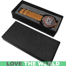 Load image into Gallery viewer, Macnaughton Ancient Tartan Lorne Scots Regiment Leather/steel WATCH - NN5 Mens 40Mm / Brown