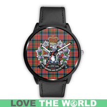 Load image into Gallery viewer, Macnaughton Ancient Tartan Lorne Scots Regiment Leather/steel WATCH - NN5 Mens 40Mm / Brown