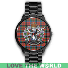 Load image into Gallery viewer, Macnaughton Ancient Tartan Lorne Scots Regiment Leather/steel WATCH - NN5 Mens 40Mm / Brown
