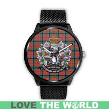 Load image into Gallery viewer, Macnaughton Ancient Tartan Lorne Scots Regiment Leather/steel WATCH - NN5 Mens 40Mm / Brown