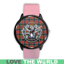 Load image into Gallery viewer, Macnaughton Ancient Tartan Lorne Scots Regiment Leather/steel WATCH - NN5 Mens 40Mm / Brown