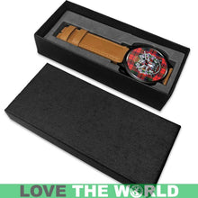 Load image into Gallery viewer, Macnaughton Modern Tartan Lorne Scots Regiment Leather/steel WATCH - NN5 Mens 40Mm / Brown