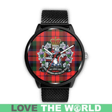 Load image into Gallery viewer, Macnaughton Modern Tartan Lorne Scots Regiment Leather/steel WATCH - NN5 Mens 40Mm / Brown