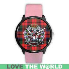 Load image into Gallery viewer, Macnaughton Modern Tartan Lorne Scots Regiment Leather/steel WATCH - NN5 Mens 40Mm / Brown