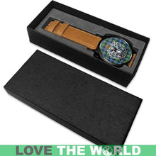 Load image into Gallery viewer, Macneill Of Barra Ancient Tartan Lorne Scots Regiment Leather/steel WATCH - NN5 Mens 40Mm / Brown