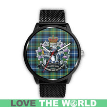 Load image into Gallery viewer, Macneill Of Barra Ancient Tartan Lorne Scots Regiment Leather/steel WATCH - NN5 Mens 40Mm / Brown