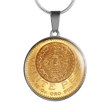 Load image into Gallery viewer, Mexico Coin 1 Circle Jewelry R1 Luxury Necklace (Silver) Jewelries