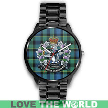 Load image into Gallery viewer, Mouat Tartan Lorne Scots Regiment Leather/steel WATCH - NN5 Mens 40Mm / Brown Leather-Steel Watches