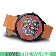 Load image into Gallery viewer, Moubray Tartan Lorne Scots Regiment Leather/steel WATCH - NN5 Mens 40Mm / Brown Leather-Steel