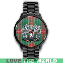 Load image into Gallery viewer, Muirhead Tartan Lorne Scots Regiment Leather/steel WATCH - NN5 Mens 40Mm / Brown Leather-Steel