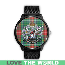 Load image into Gallery viewer, Muirhead Tartan Lorne Scots Regiment Leather/steel WATCH - NN5 Mens 40Mm / Brown Leather-Steel