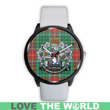 Load image into Gallery viewer, Muirhead Tartan Lorne Scots Regiment Leather/steel WATCH - NN5 Mens 40Mm / Brown Leather-Steel