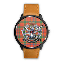 Load image into Gallery viewer, Munro Ancient Tartan Lorne Scots Regiment Leather/steel WATCH - NN5 Mens 40Mm / Brown Leather-Steel