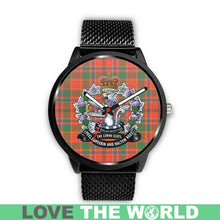 Load image into Gallery viewer, Munro Ancient Tartan Lorne Scots Regiment Leather/steel WATCH - NN5 Mens 40Mm / Brown Leather-Steel