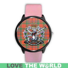 Load image into Gallery viewer, Munro Ancient Tartan Lorne Scots Regiment Leather/steel WATCH - NN5 Mens 40Mm / Brown Leather-Steel