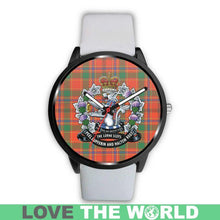 Load image into Gallery viewer, Munro Ancient Tartan Lorne Scots Regiment Leather/steel WATCH - NN5 Mens 40Mm / Brown Leather-Steel