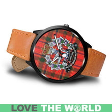 Load image into Gallery viewer, Munro Modern Tartan Lorne Scots Regiment Leather/steel WATCH - NN5 Mens 40Mm / Brown Leather-Steel