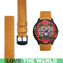 Load image into Gallery viewer, Munro Modern Tartan Lorne Scots Regiment Leather/steel WATCH - NN5 Mens 40Mm / Brown Leather-Steel