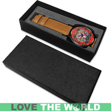 Load image into Gallery viewer, Munro Modern Tartan Lorne Scots Regiment Leather/steel WATCH - NN5 Mens 40Mm / Brown Leather-Steel