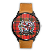 Load image into Gallery viewer, Munro Modern Tartan Lorne Scots Regiment Leather/steel WATCH - NN5 Mens 40Mm / Brown Leather-Steel