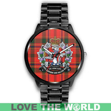 Load image into Gallery viewer, Munro Modern Tartan Lorne Scots Regiment Leather/steel WATCH - NN5 Mens 40Mm / Brown Leather-Steel